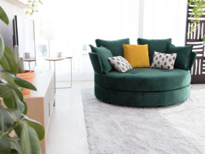 Canapé Rond Fama Design Vert Empreur