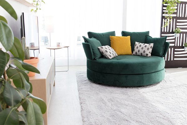 Canapé Rond Fama Design Vert Empreur
