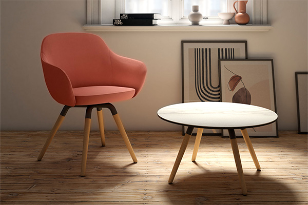 Chaise terra cota