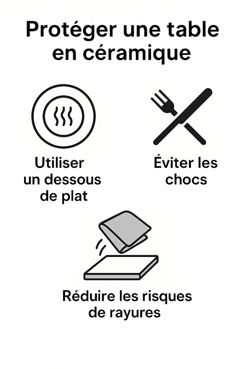 protéger une table en céramique