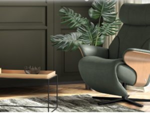 fauteuil relaxation électrique Stressless cuir et bois Adam