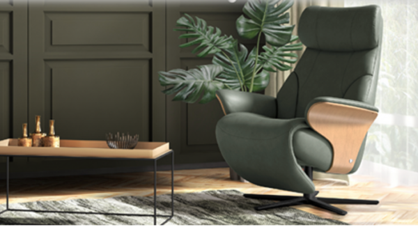 fauteuil relaxation électrique Stressless cuir et bois Adam