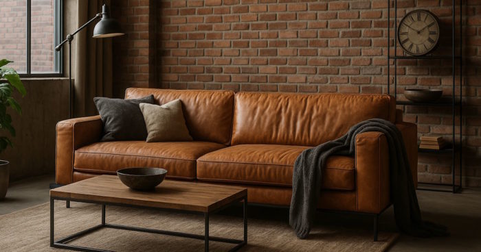 canapé industriel salon