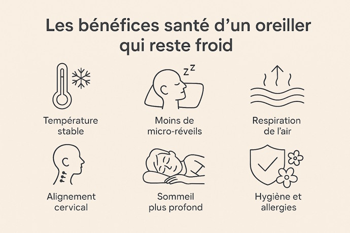 bénéfices santé oreiller frais