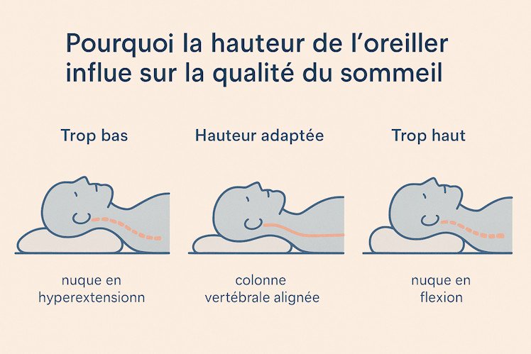 hauteur d'oreiller et sommeil