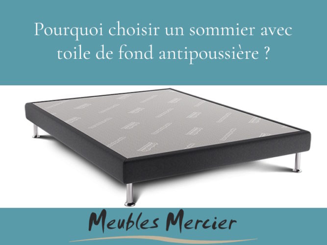 sommier avec toile antipoussière